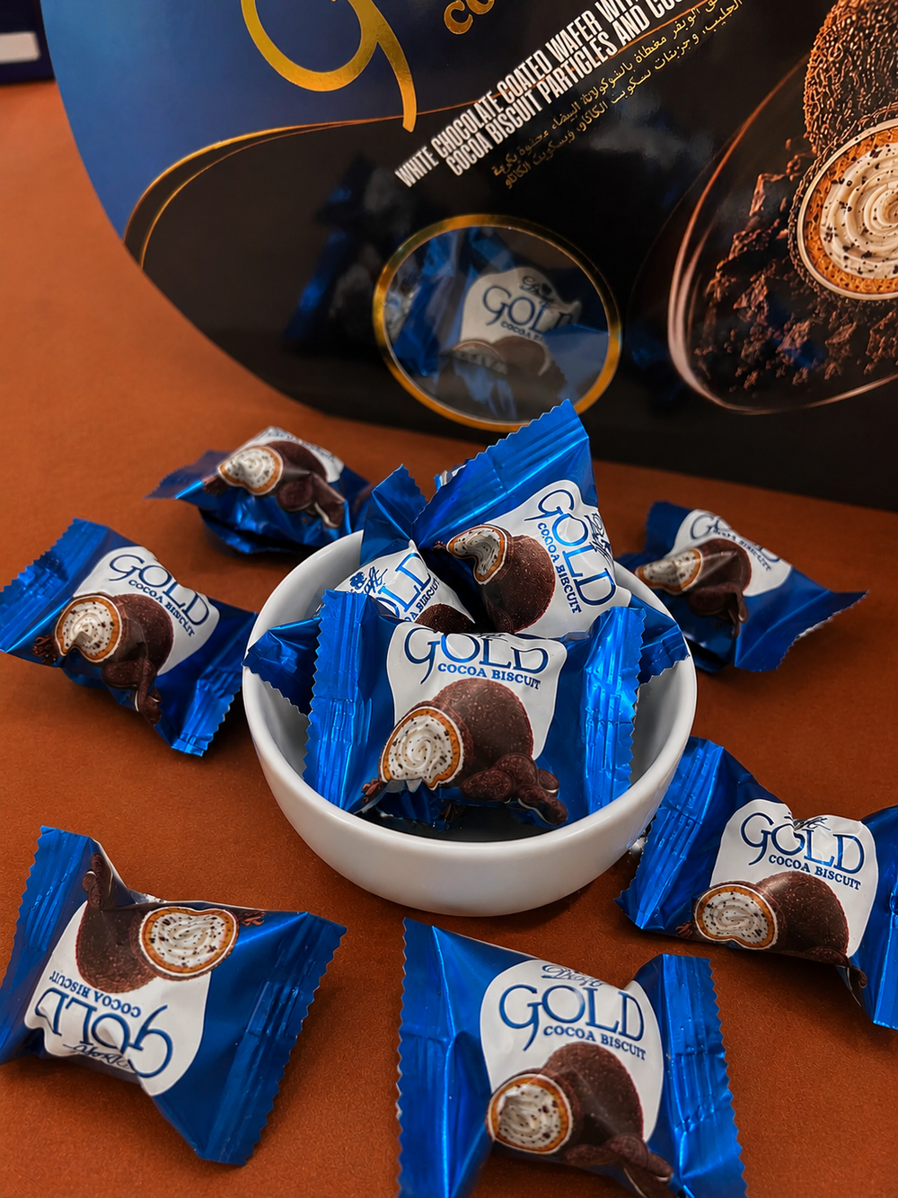 Draft Gold Kakaolu Bisküvi Tozu ve Sütlü Çikolata Kaplamalı Gofret 200g (Kalpli Kutu)