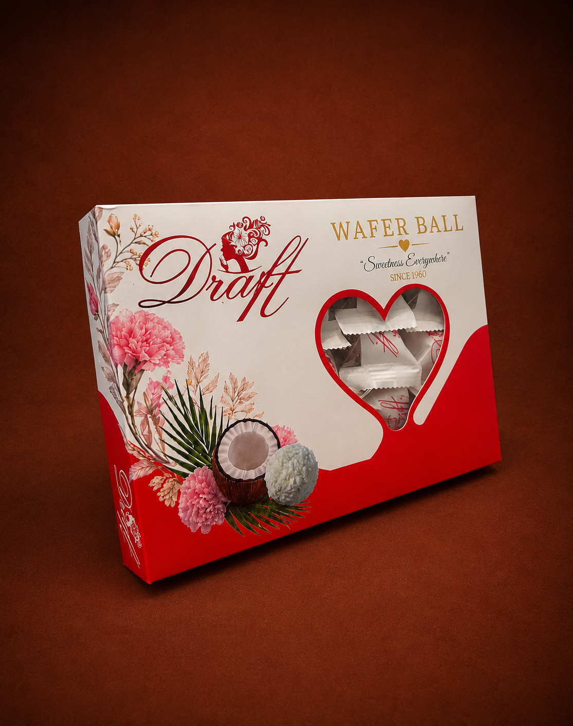 Draft Waferball Bütün Bademli Ve Dolgulu H. Ceviz Kaplamalı Gofret 150g