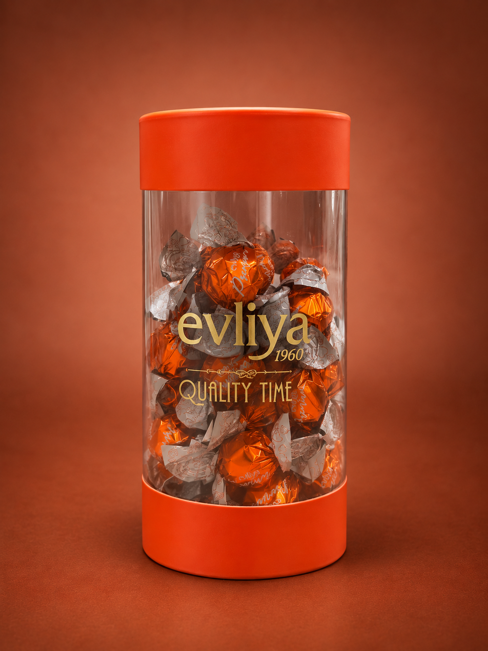Premium Ball Turuncu Silindir Kutu 350G