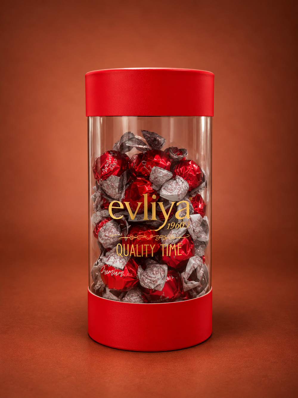 Premium Ball Kırmızı Silindir Kutu 350G