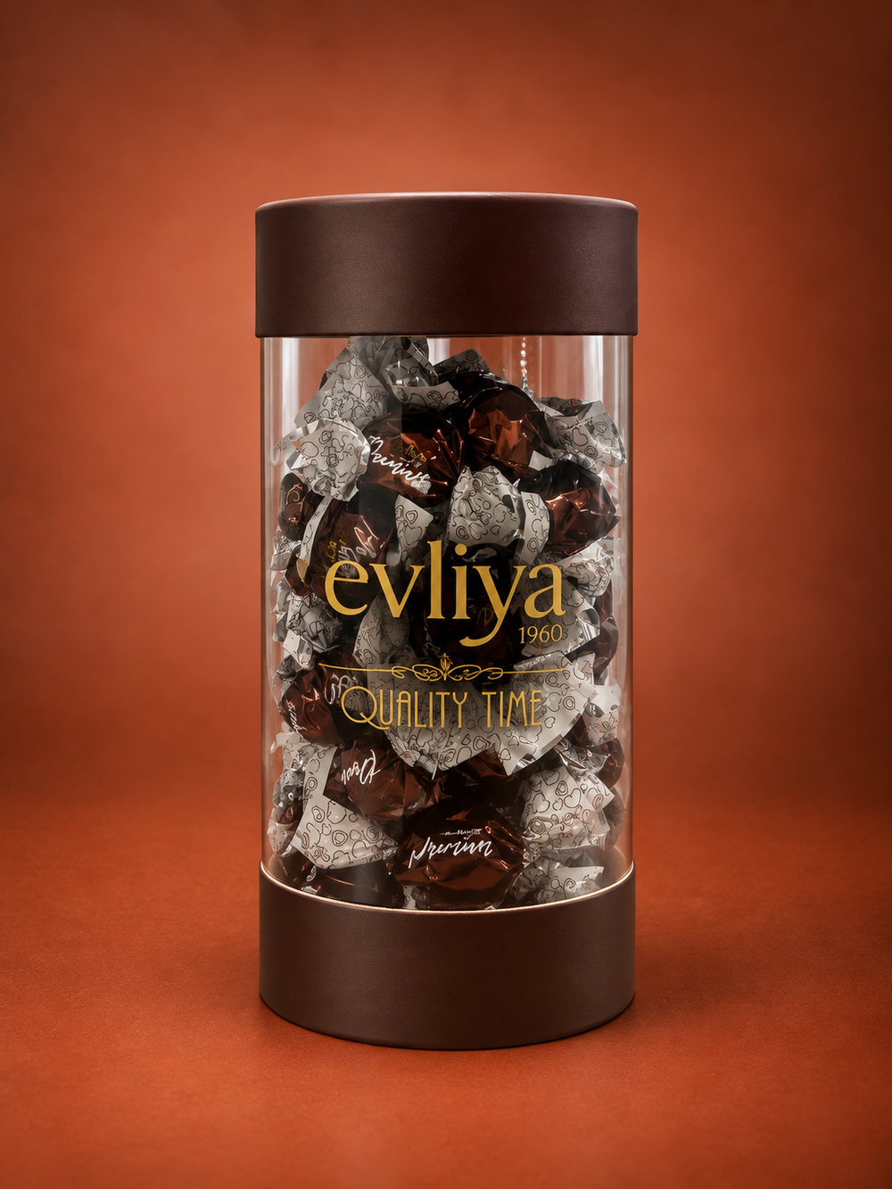 Premium Ball Kahverengi Silindir Kutu 350G
