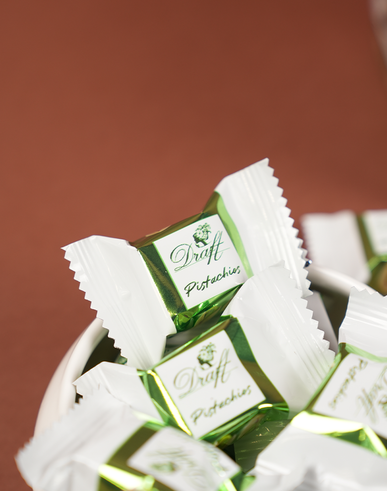 Draft Pistachios Antep Fıstık Parçacıklı Çikolata 150g Kutu