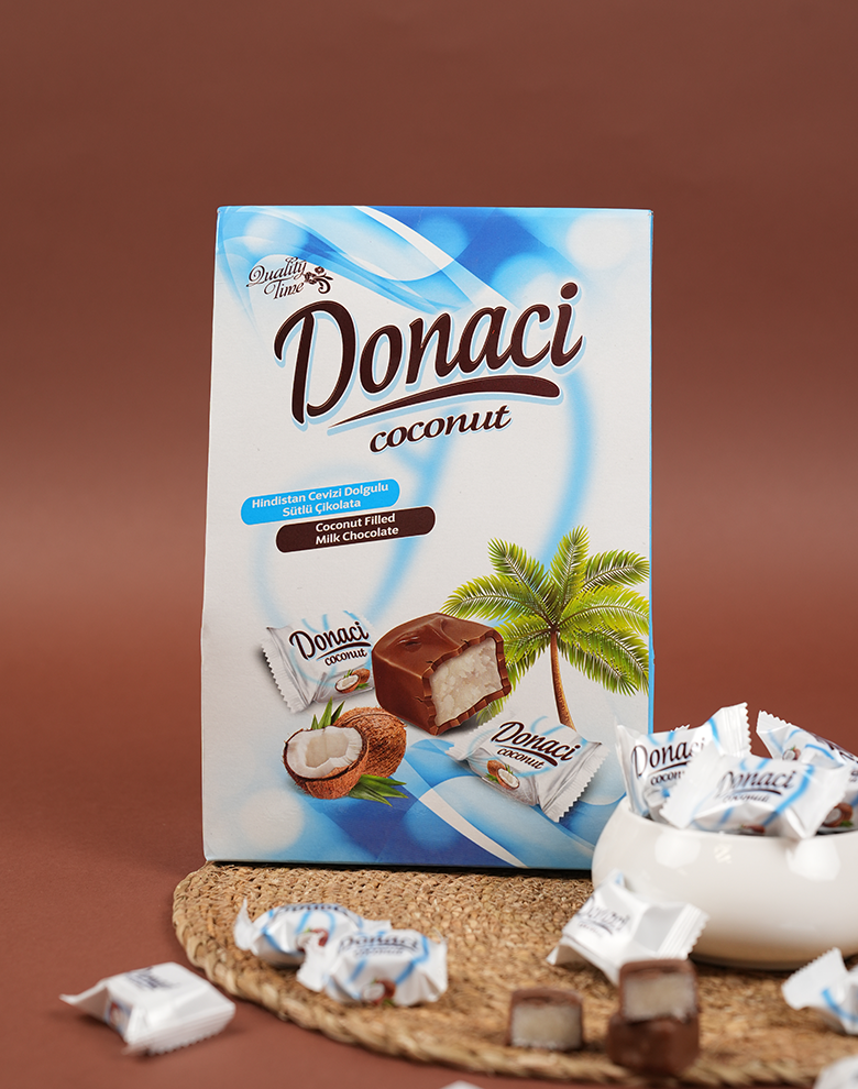 Donaci Hindistan Cevizli Çikolata Kaplamalı Bar 600g Çanta