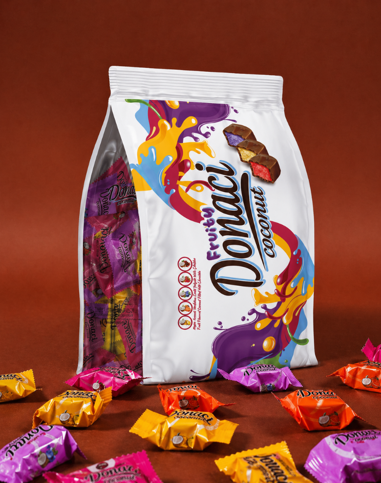 Donaci Meyve Aromalı Hindistan Cevizli Bar 250g
