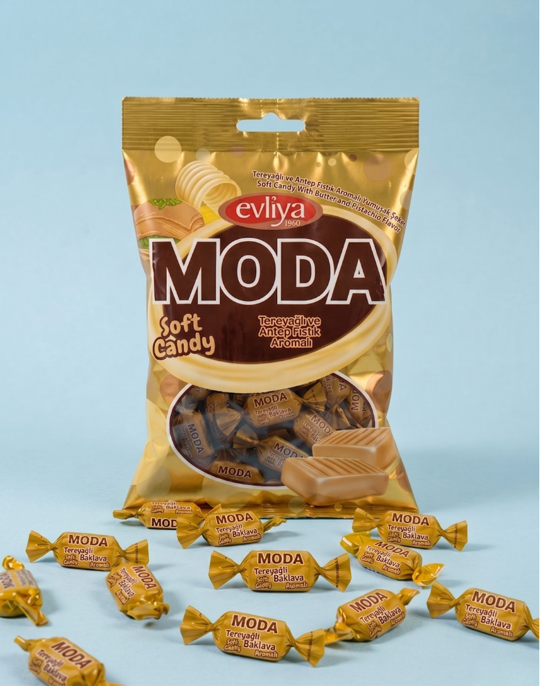 Moda Tereyağlı ve Baklava Aromalı Yumuşak Şeker 350g