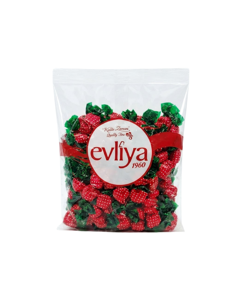 Çilekli Torbacık Sert Şeker 1000g