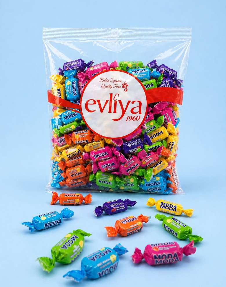 Moda Meyve Aromalı Yumuşak Şeker 1000g