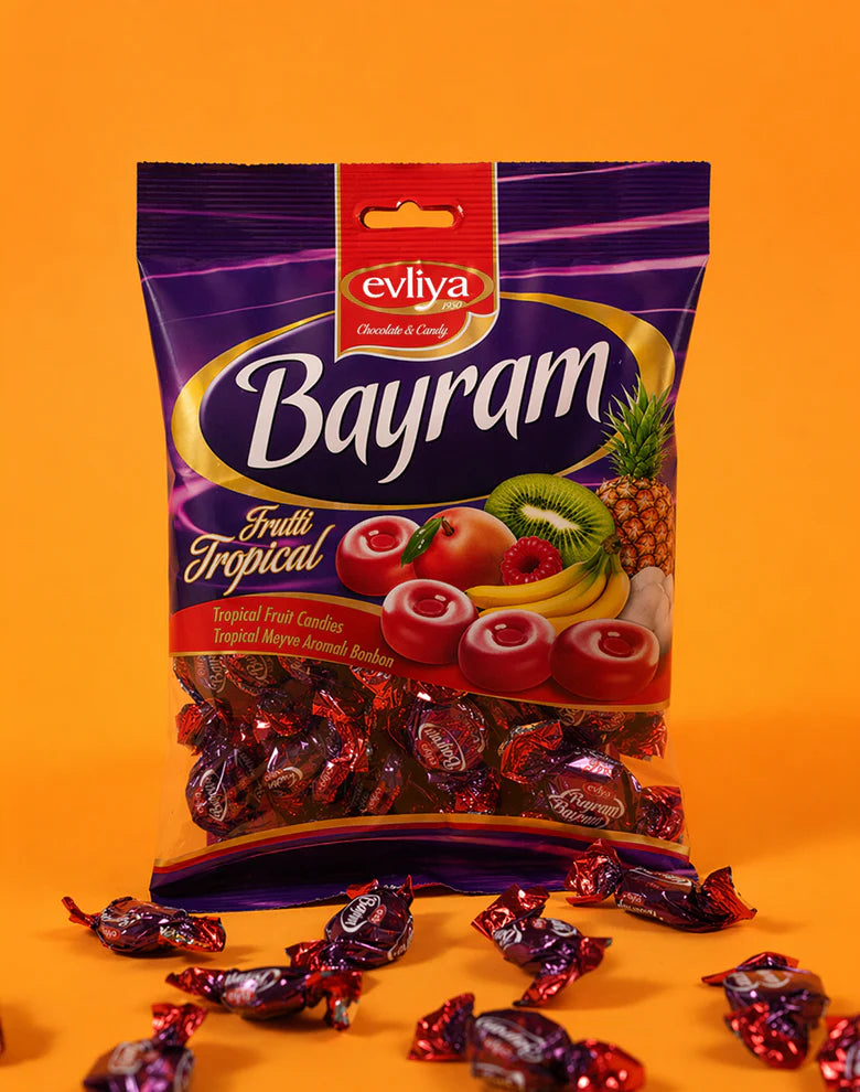 Bayram Frutti Tropikal Meyve Aromalı Sert Şeker 350g