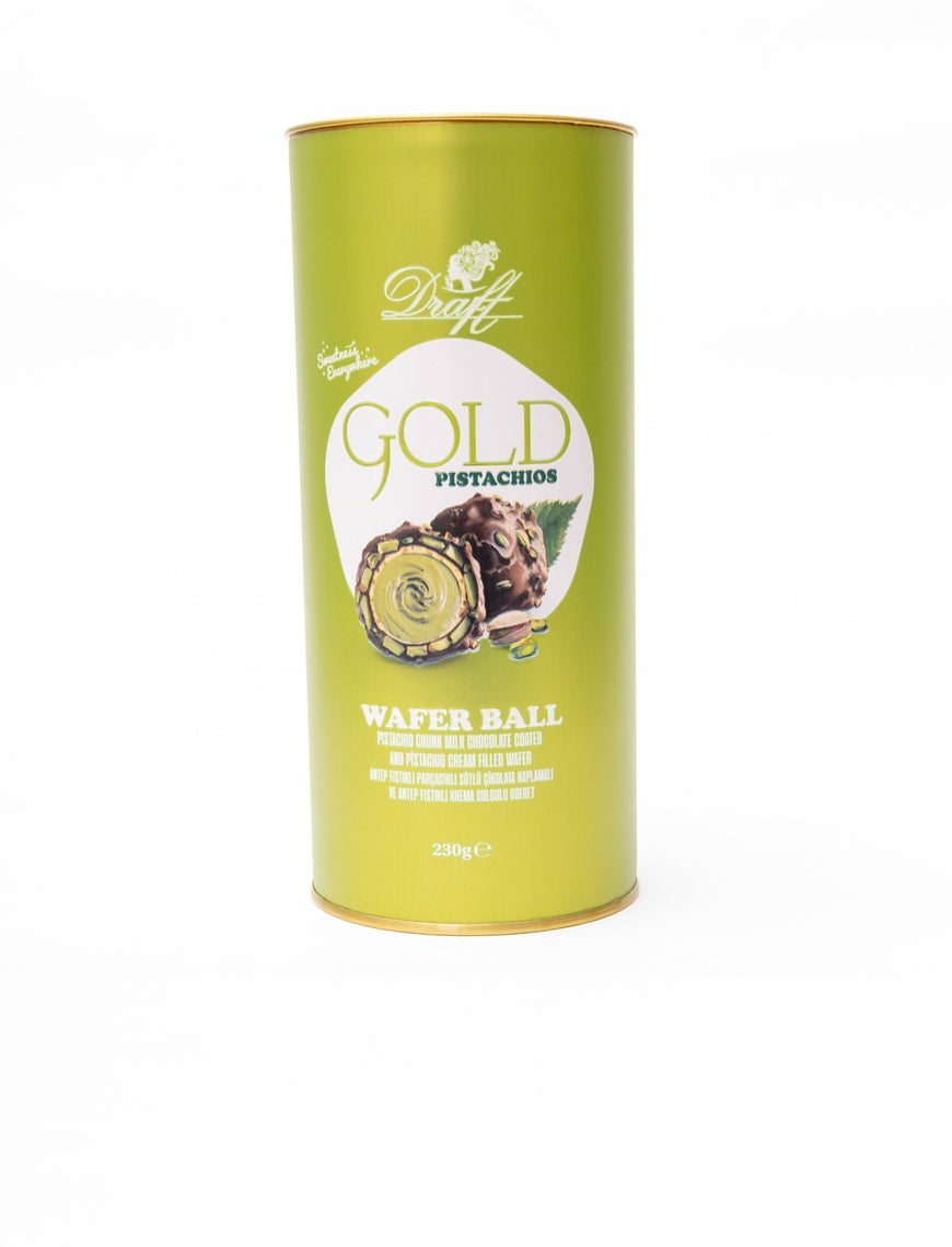 Draft Gold Antep Fıstıklı Dolgulu Sütlü Çikolata Kaplamalı Gofret 220g