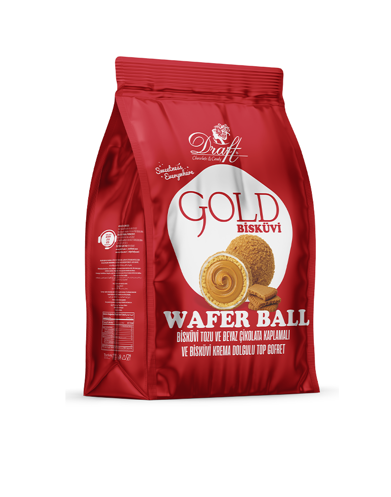 Draft Gold Bisküvi Tozu ve Sütlü Çikolata Kaplamalı Gofret 150g