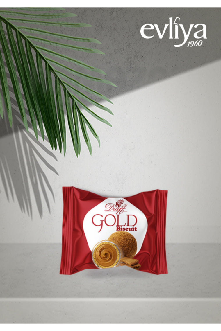 Draft Gold Bisküvi Tozu ve Sütlü Çikolata Kaplamalı Gofret 150g