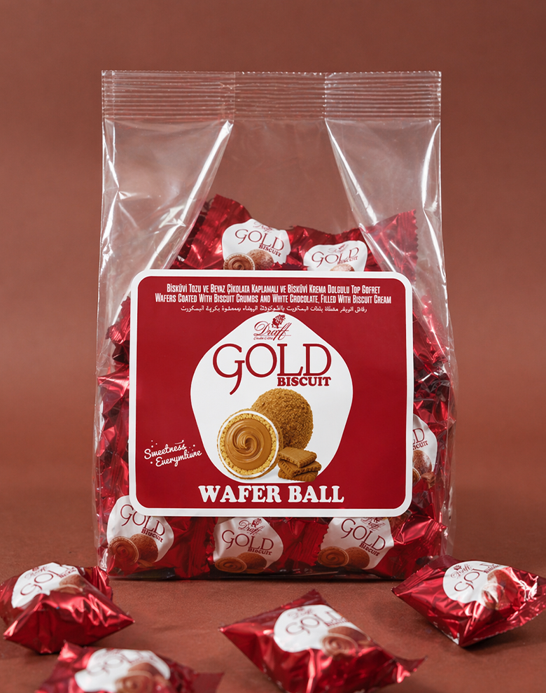 Draft Gold Bisküvi Tozu ve Sütlü Çikolata Kaplamalı Gofret 500g