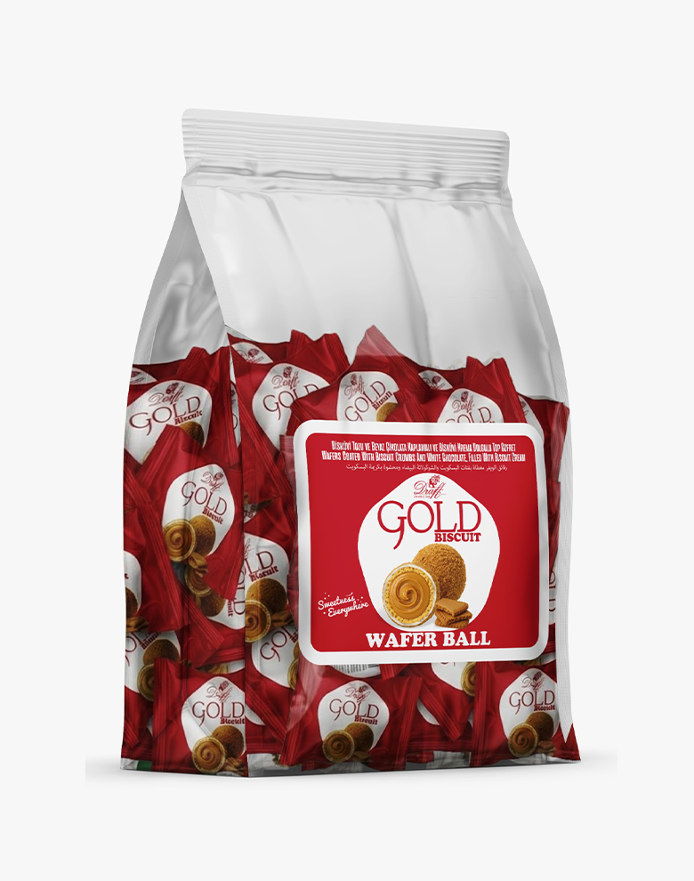 Draft Gold Bisküvi Tozu ve Sütlü Çikolata Kaplamalı Gofret 500g
