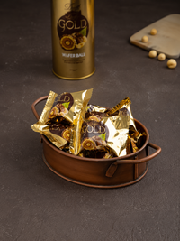 Draft Gold Bütün Fındıklı ve Dolgulu Fındık Parçacıklı ve Çikolata Kaplamalı Gofret 220g
