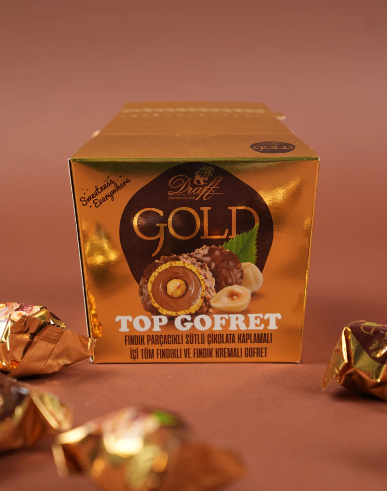 Draft Gold Fındıklı Çikolata Dolgulu Gofret 150g Kutu