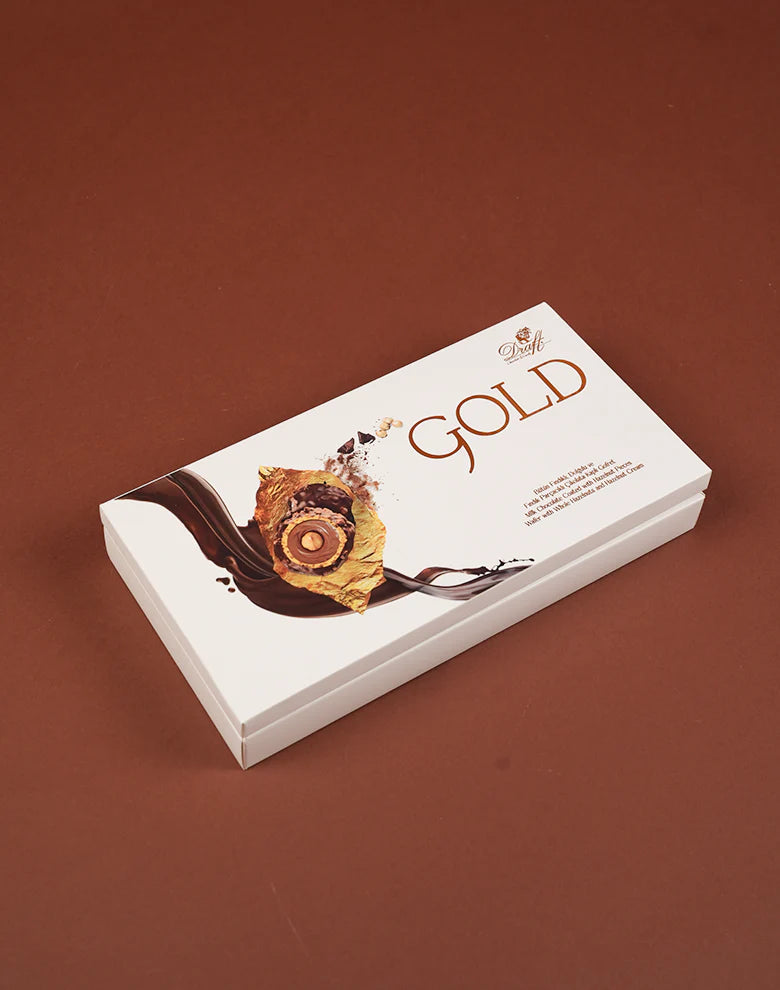 Draft Gold Fındıklı Çikolata Dolgulu Gofret 174g 12'li Kutu