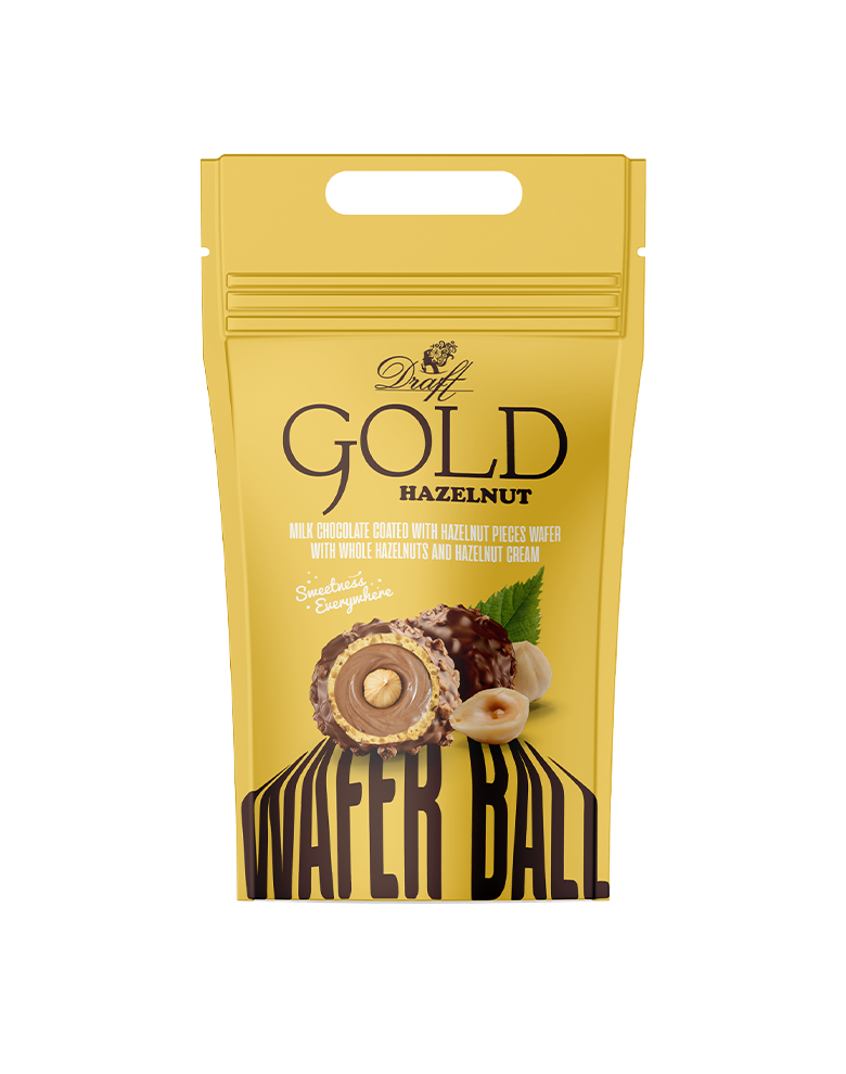 Draft Gold Fındıklı Çikolata Dolgulu Gofret 300g
