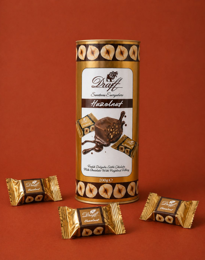 Draft Hazelnut Fındık Dolgulu Sütlü Çikolata 200g