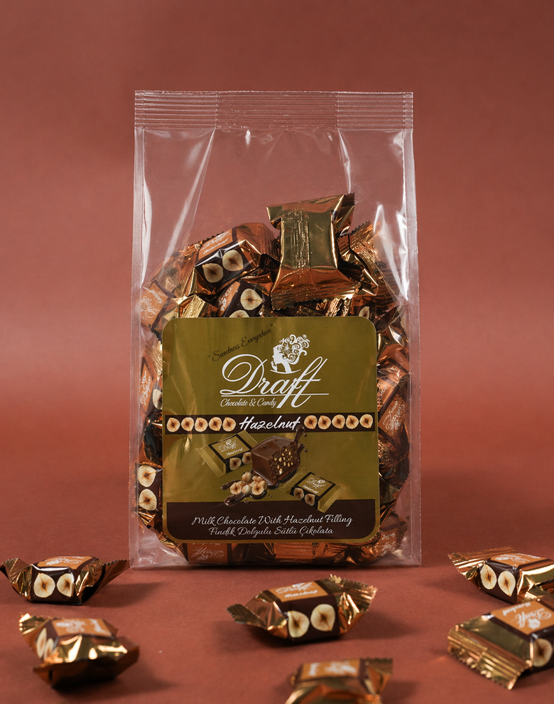 Draft Hazelnut Fındık Parçacıklı Çikolata 500g