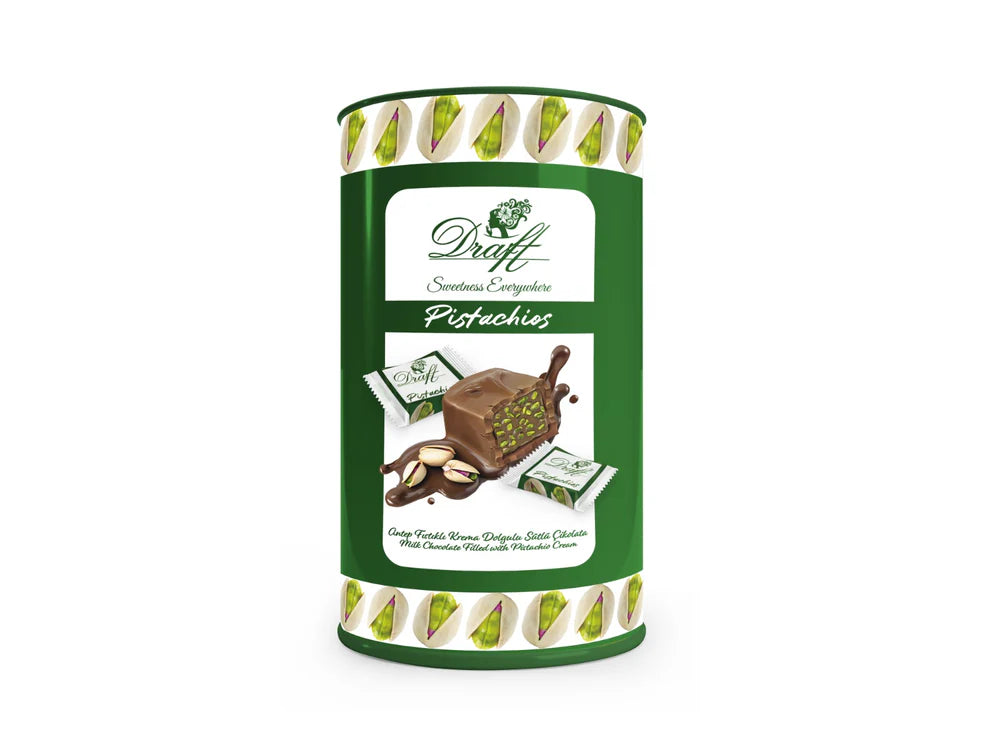 Draft Pistachios Antep Fıstıklı Dolgulu Sütlü Çikolata 200g