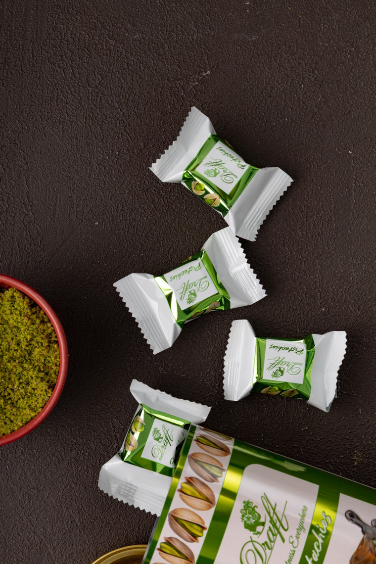 Draft Pistachios Antep Fıstıklı Dolgulu Sütlü Çikolata 200g