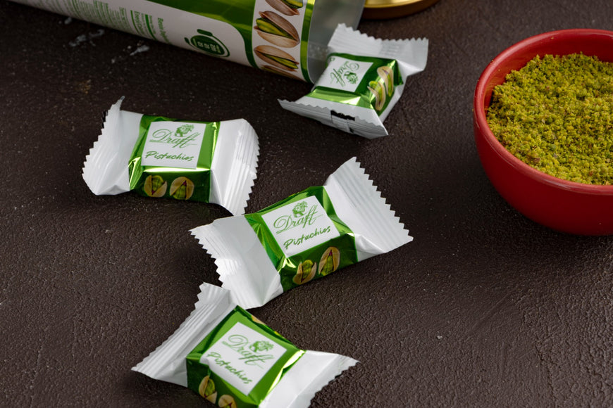Draft Pistachios Antep Fıstıklı Dolgulu Sütlü Çikolata 200g