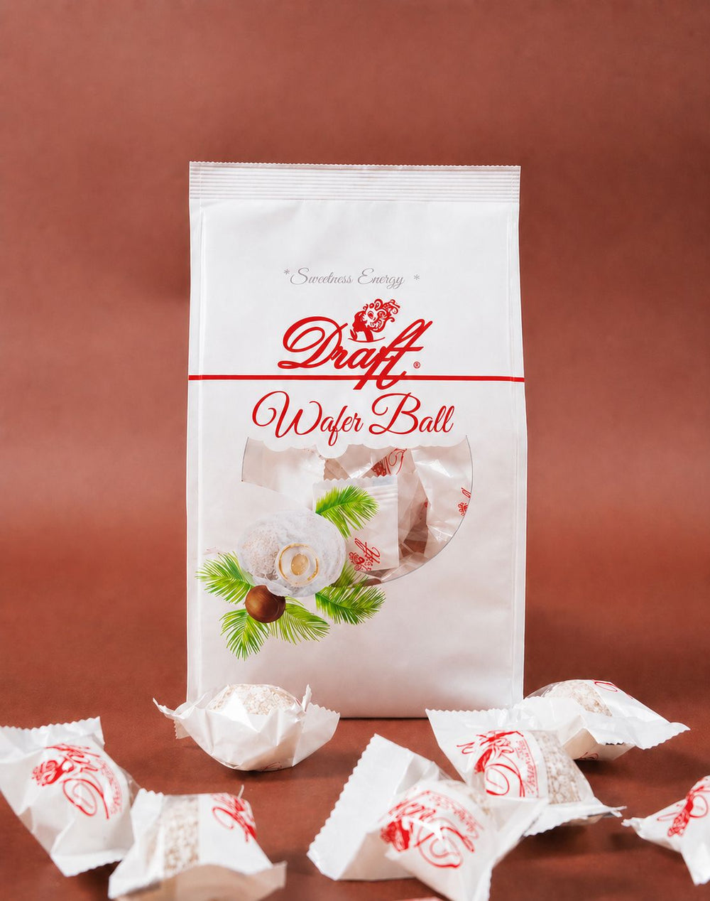 Draft Wafferball Badem Parçaacıklı Hindistan Cevizi Kaplı Gofret 150g
