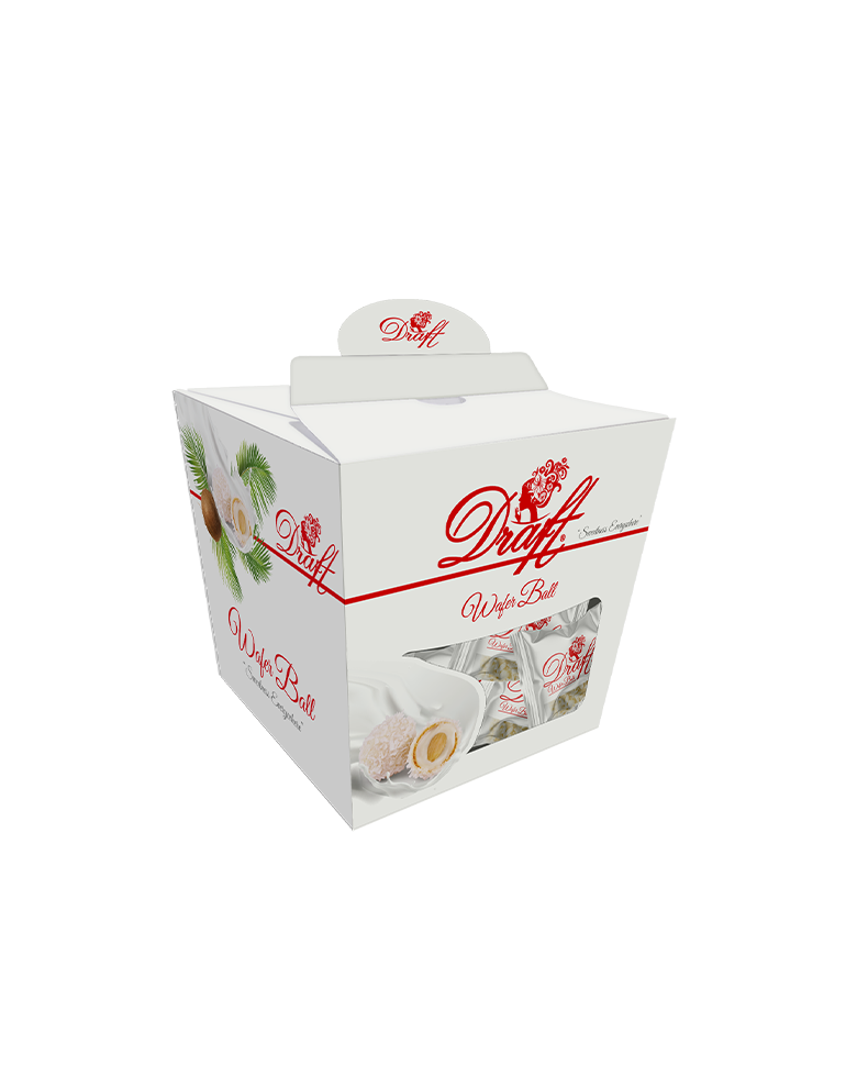 Draft Wafferball Badem Parçaacıklı Hindistan Cevizi Kaplı Gofret 150g Kutu