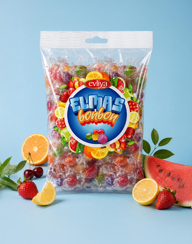 Elmas Meyve Aromalı Sert Şeker 500gr