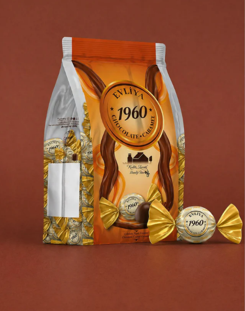 1960 Caramel Dolgulu Çikolata Quadro Poşet 1 Kg.