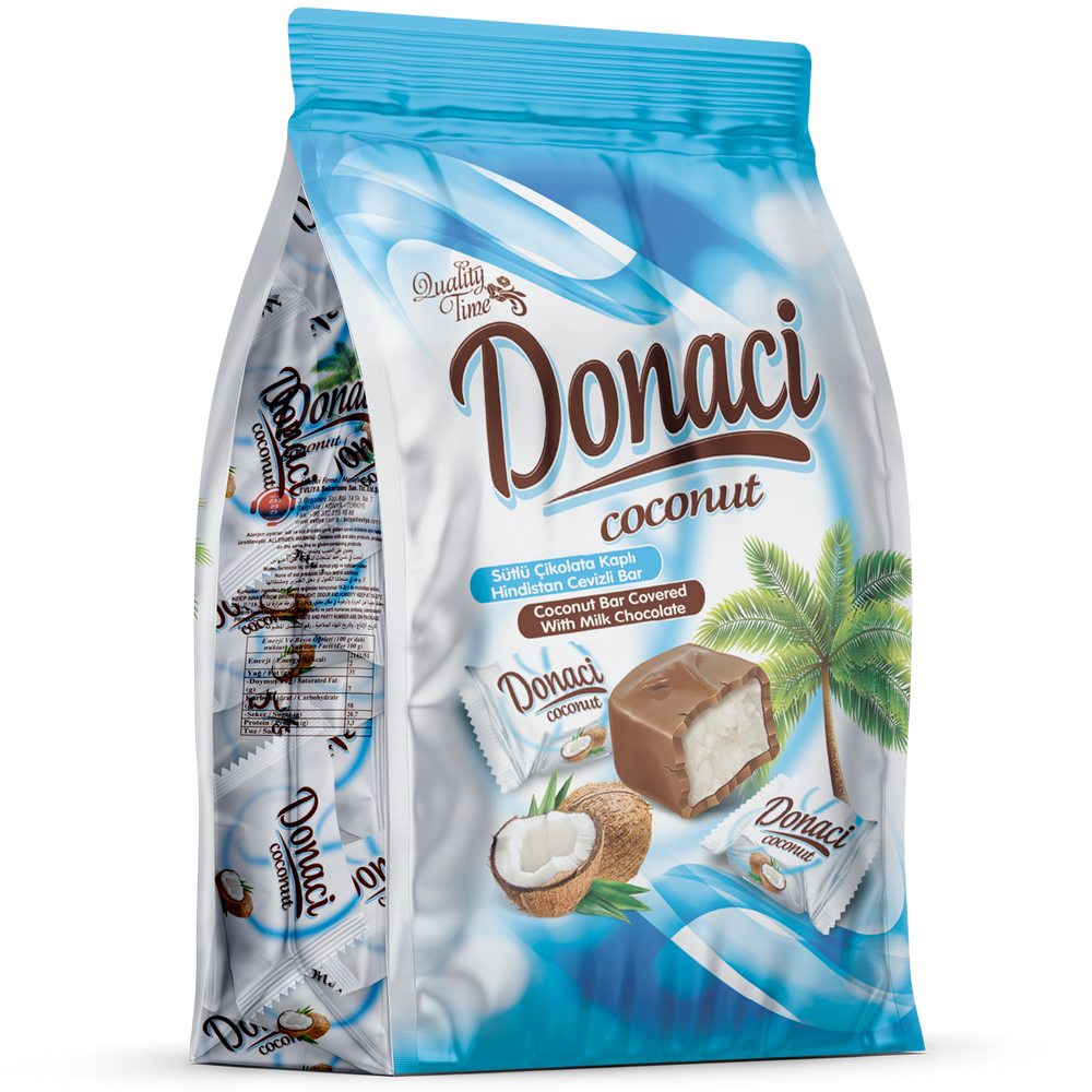 Donaci Hindistan Cevizli Çikolata Kaplamalı Bar 250 Gr
