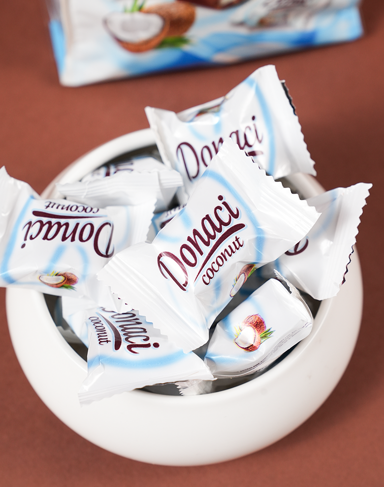 Donaci Hindistan Cevizli Çikolata Kaplamalı Bar 250 Gr