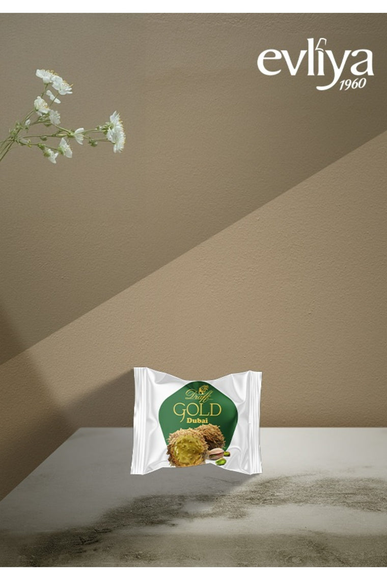 Draft Gold Çıtır Kadayıflı Antep Fıstıklı Dolgulu Sütlü Çikolata Kaplamalı Gofret 150g