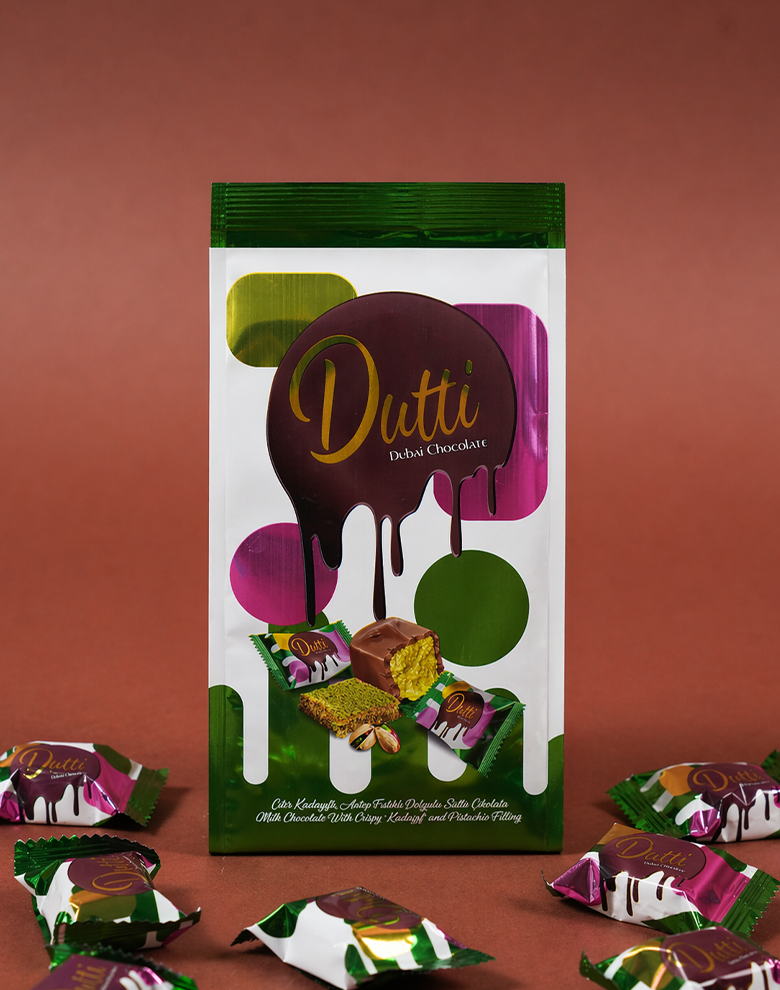 Dutti Çıtır Kadayıflı Antep Fıstıklı Dolgulu Dubai Çikolatası 120g