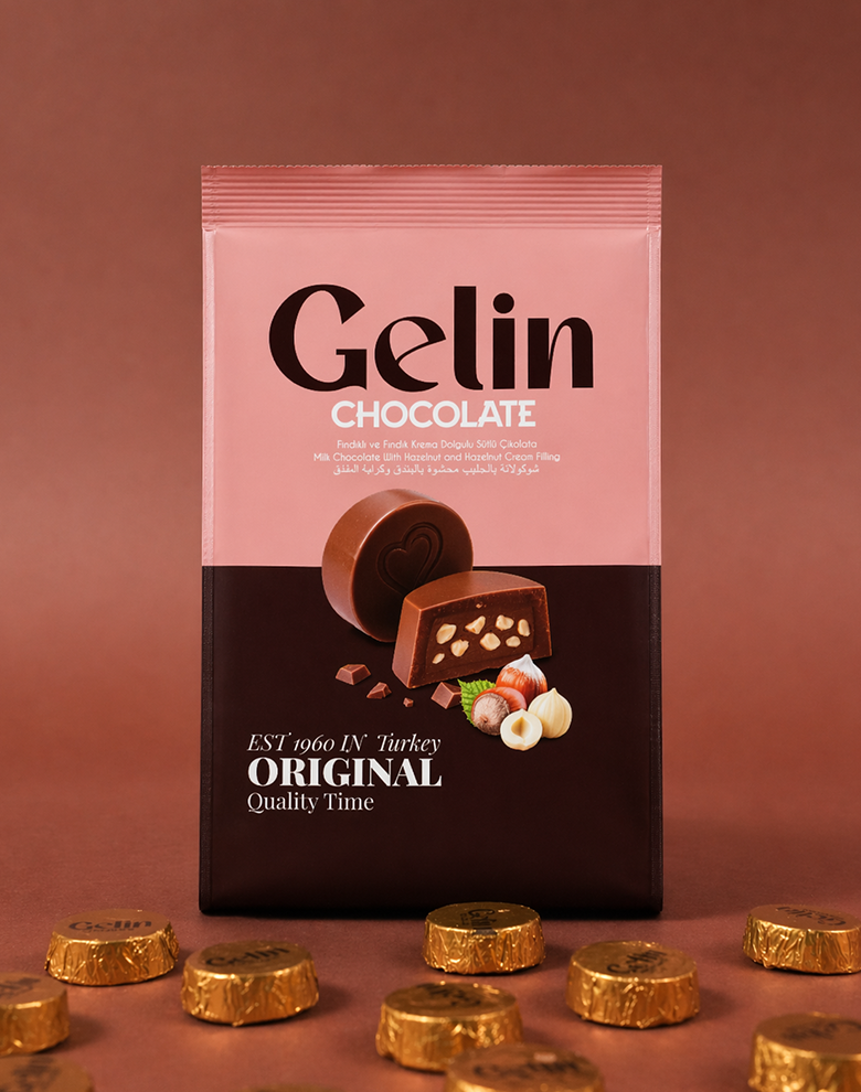 Gelin Fındık Parçacıklı Sütlü Çikolata 300g