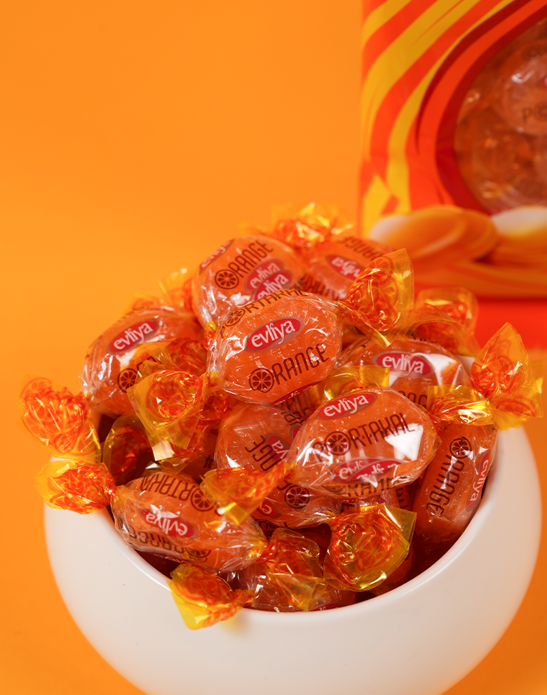 Orange Portakal Aromalı Sert Şeker 1000g