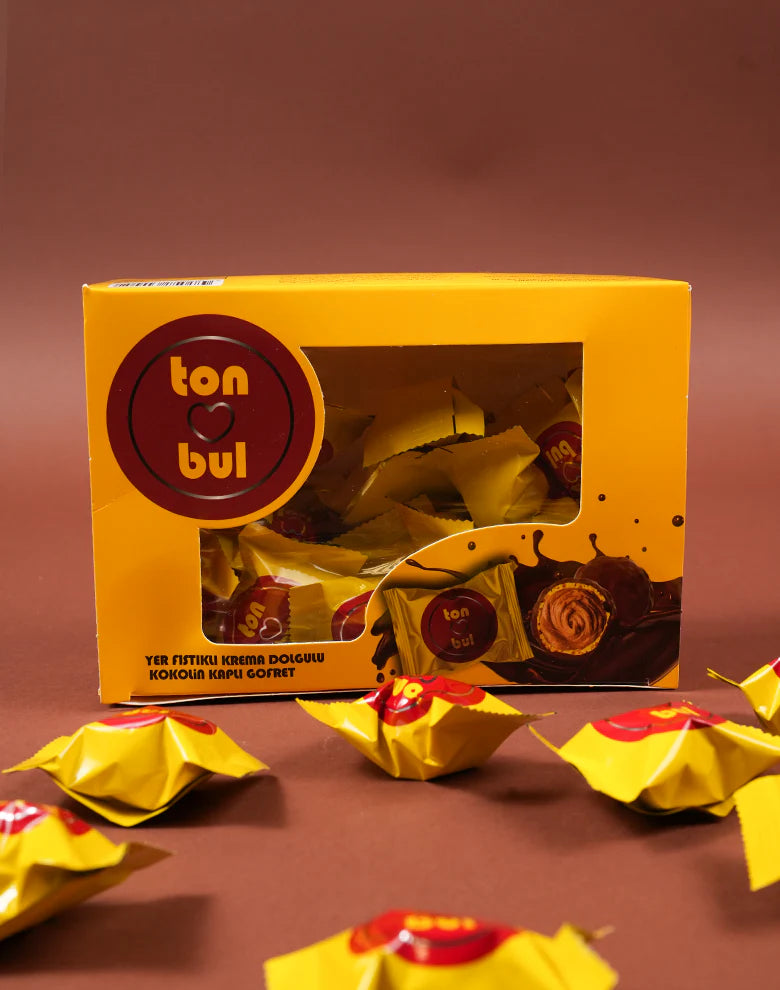 Tonbul Yer Fıstığı Dolgulu Gofret 300g Kutu