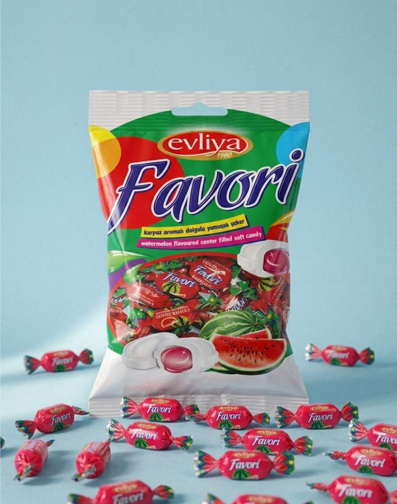 Favori Karpuz Aromalı Dolgulu Şeker 350 gr