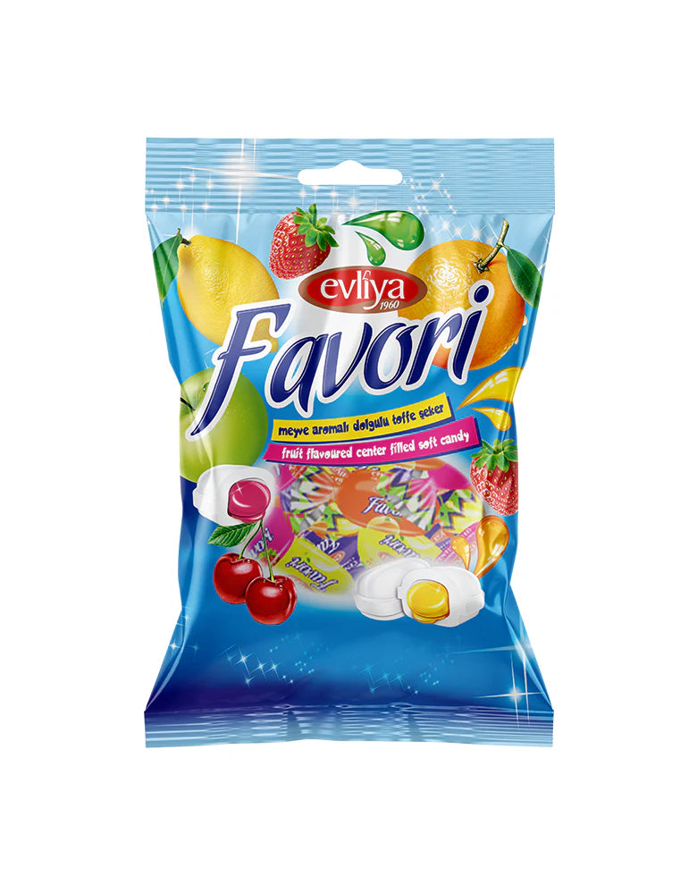 Favori Meyve Aromalı Toffe Şeker 350 gr