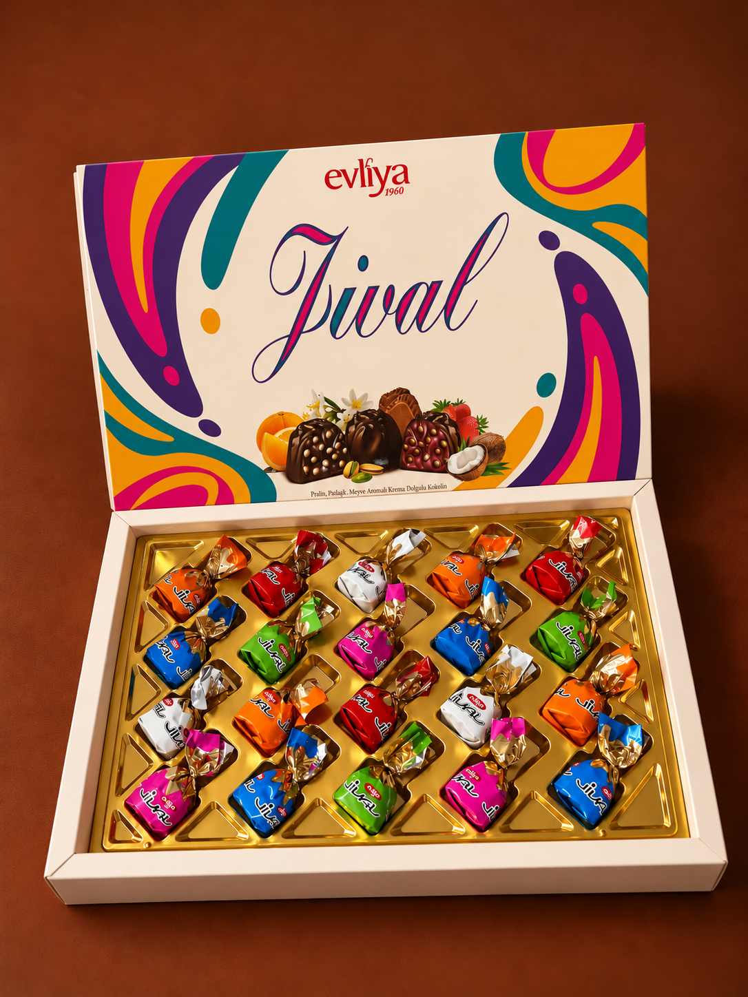 Jival Pirinç Patlaklı Meyve Aromalı Krema Dolgulu Kokolin 300g Kutu