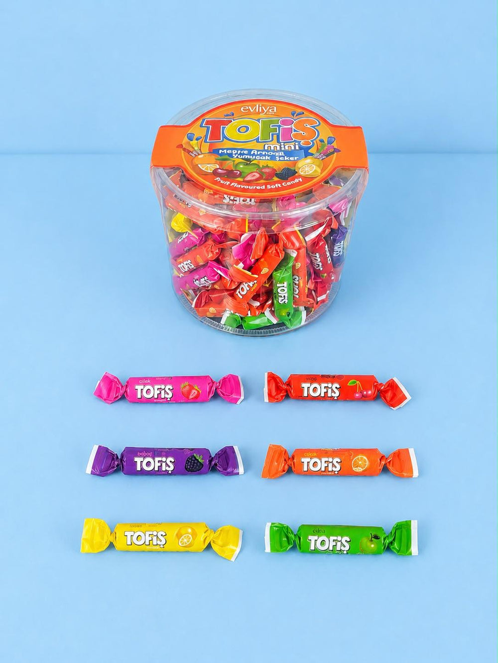 Tofiş Mini Meyve Aromalı Yumuşak Şeker 100 Adet (480g)