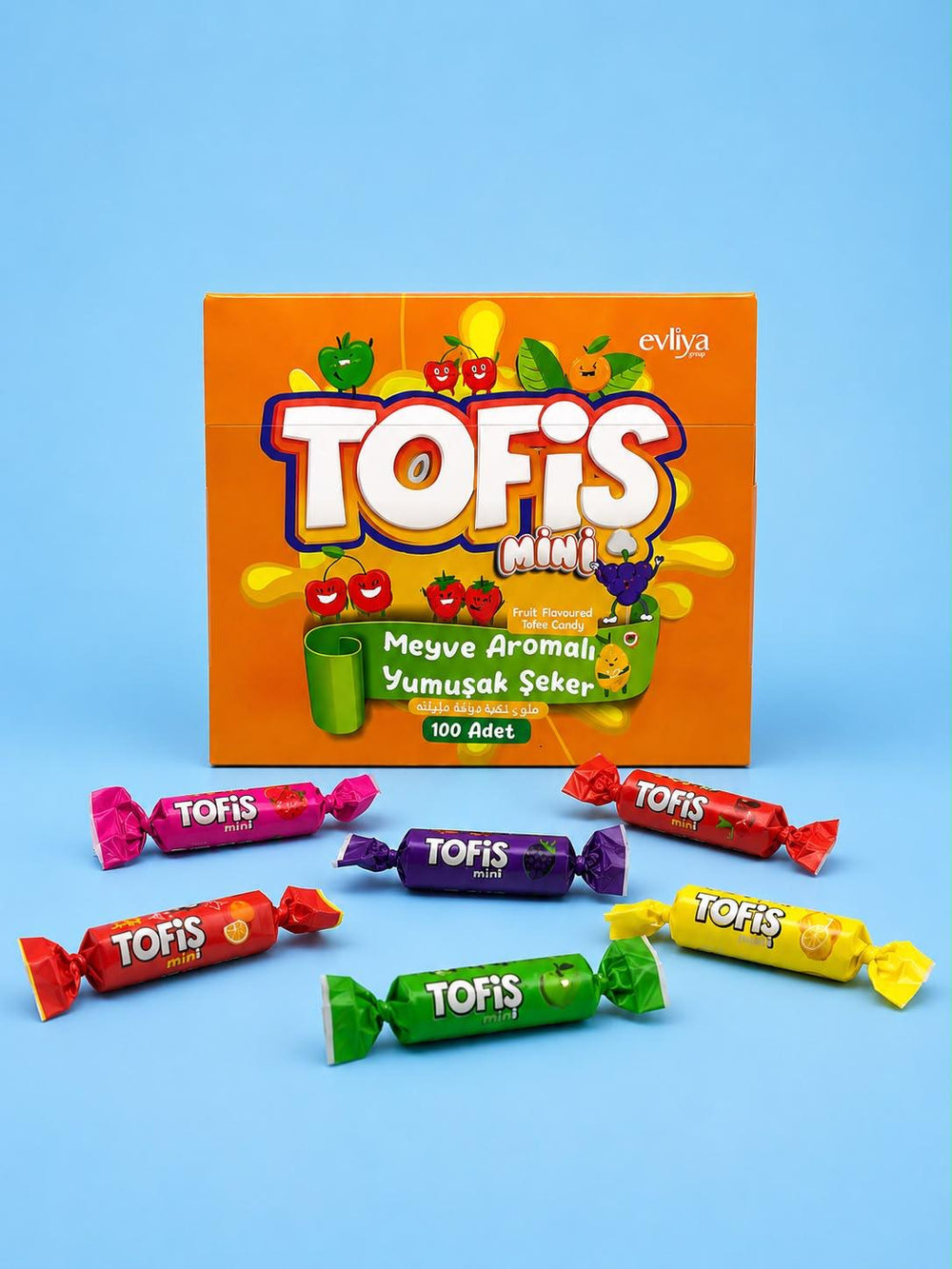 Tofiş Mini Meyveli Yumuşak Şekerleme 100 Adet Kutu (480g)