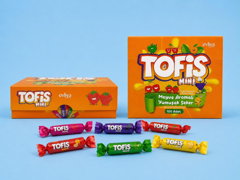 Tofiş Mini Meyveli Yumuşak Şekerleme 100 Adet Kutu (480g)
